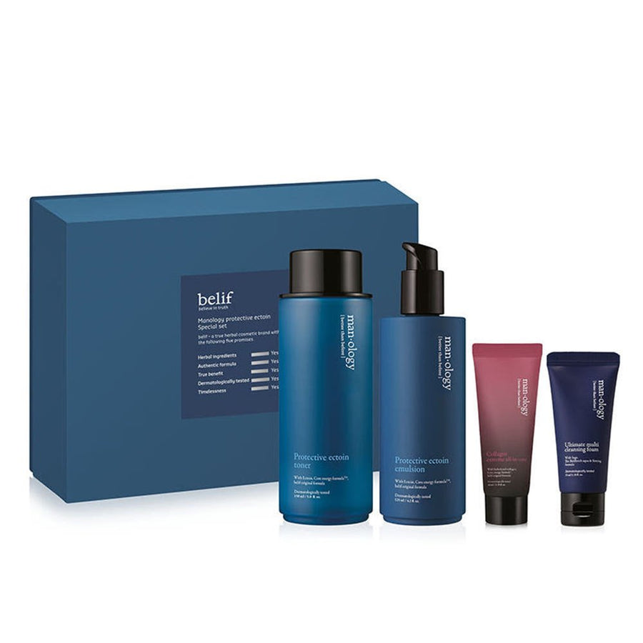 Hudpleiesett belif Manology Protective Ectoin Basic Skincare SET (Toner 150ml + Emulsion 125ml)