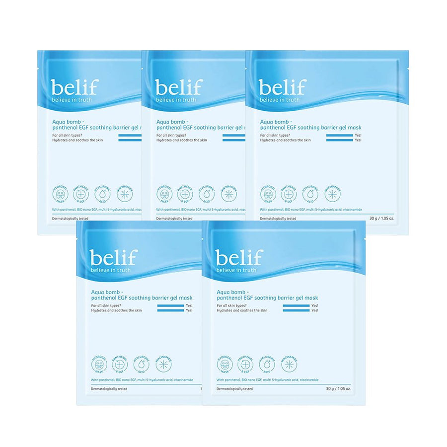 Gelmaske belif Aqua Bomb Panthenol EGF Soothing Barrier Gel Mask 30ml X 5ea