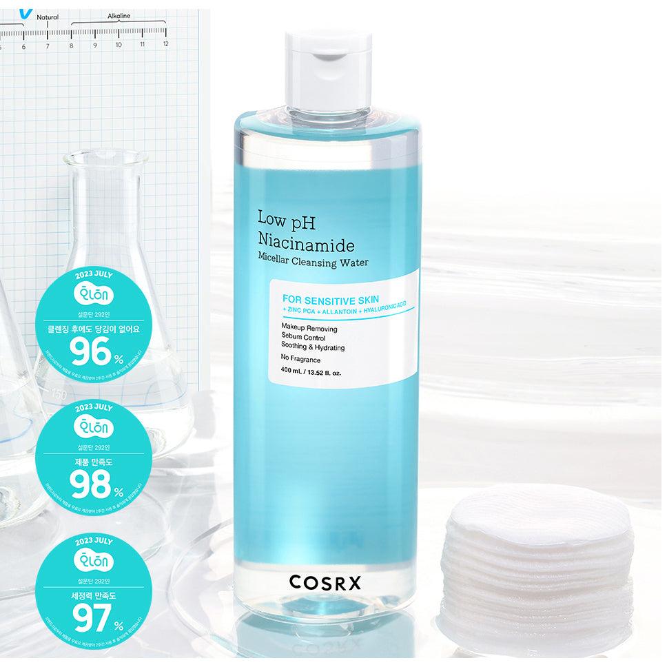 COSRX Low pH Niacinamide Micellar Cleansing Water 400ml (Cleansers)