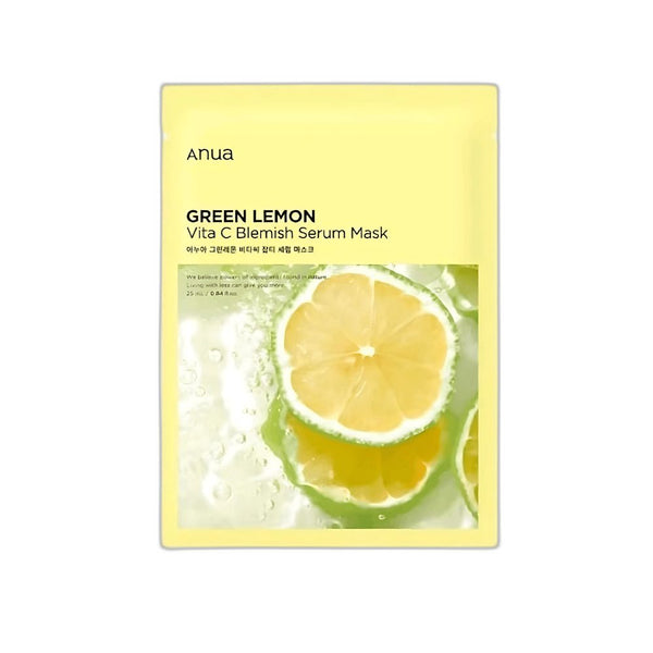 قناع سيروم Anua Green Lemon Vita C Blemish Serum Mask 25ml X 10ea