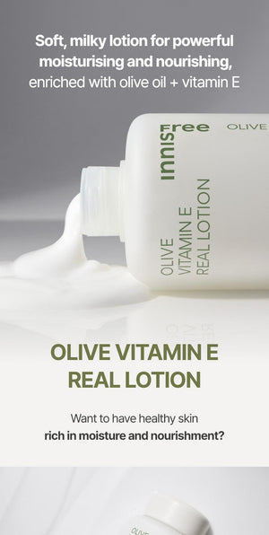 innisfree Olive Vitamin E Real Lotion close-up view