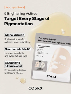 COSRX The Alpha-Arbutin Discoloration Care Hydrogel Mask 34g X 3ea, image 11
