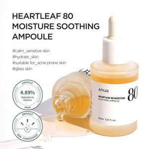 Anua HEARTLEAF 80% MOISTURE SOOTHING AMPOULE 30ml, image 2