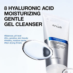 Anua 8 Hyaluronic Acid Moisturizing Gentle Gel Cleanser 150ml, image 2