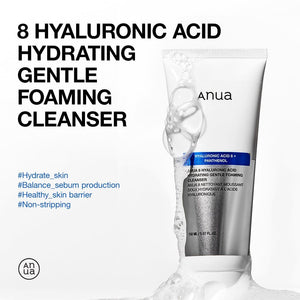 Anua 8 Hyaluronic Acid Hydrating Gentle Foaming Cleanser 150ml, image 2
