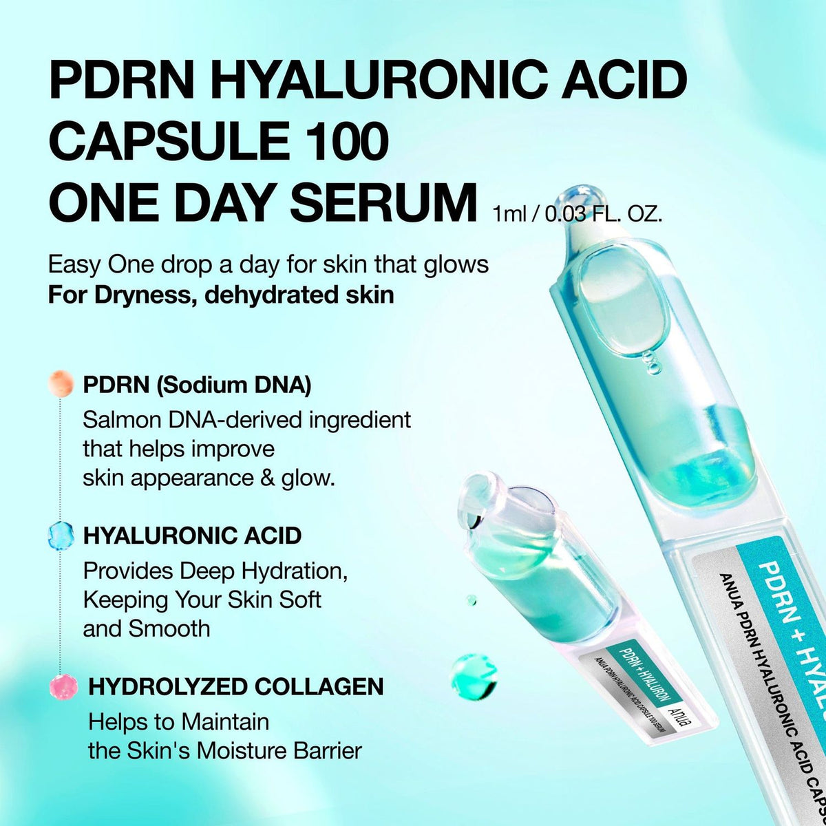 Anua PDRN Hyaluronic Acid Capsule Serum for Skin Repair – Mirai Skin