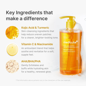 medicube Kojic Acid Turmeric Vita Brightening Body Wash 400ml, image 3