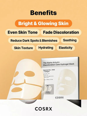 COSRX The Alpha-Arbutin Discoloration Care Hydrogel Mask 34g X 3ea, image 4