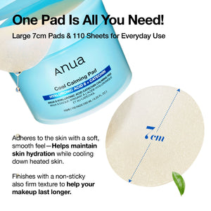 Anua 8 Hyaluronic Acid Catechin Calming Pad 185ml/110ea, image 5