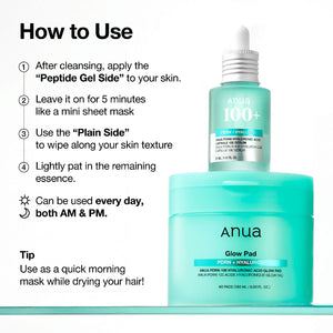 Anua PDRN 100 Hyaluronic Acid Glow Pad 60P/180ml, image 7