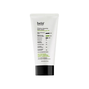 belif CREAMY CLEANSING FOAM MOIST packaging and details