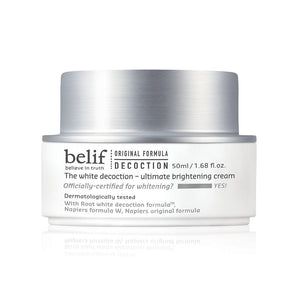 belif The White Decoction – Ultimate Brightening Cream packaging and details
