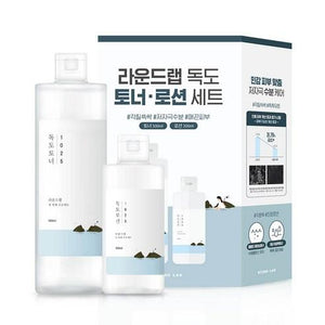 Round Lab 1025 Dokdo Toner 500ml + Lotion 200ml Special Set packaging and details