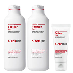 Dr.FORHAIR Folligen Plus Shampoo SET 500ml x 2P + - Korean Shampoo