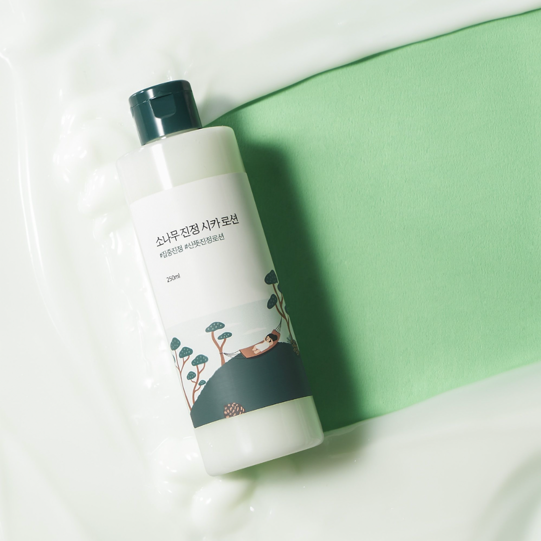 Round Lab Pine Calming Cica Lotion packaging and details
