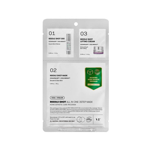 VT Reedle Shot All In One 3 Step Mask 1.5g+25g+1.5g - Korean Skincare | Mirai Skin