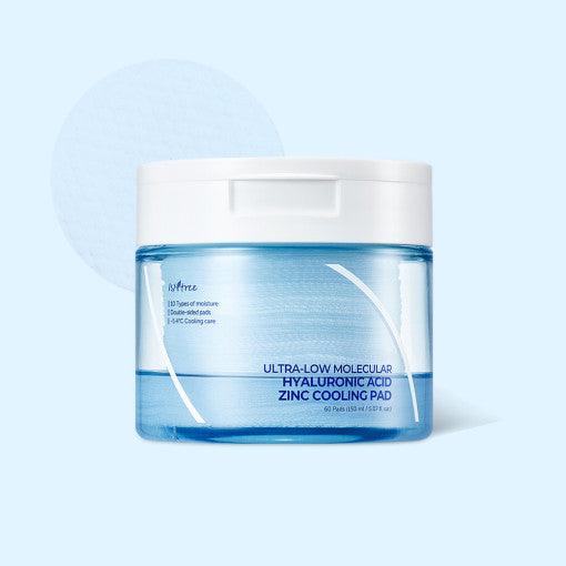 Isntree Ultra-Low Molecular Hyaluronic Acid Zinc Cooling Pad 150ml(60P) (Cooling Pads)