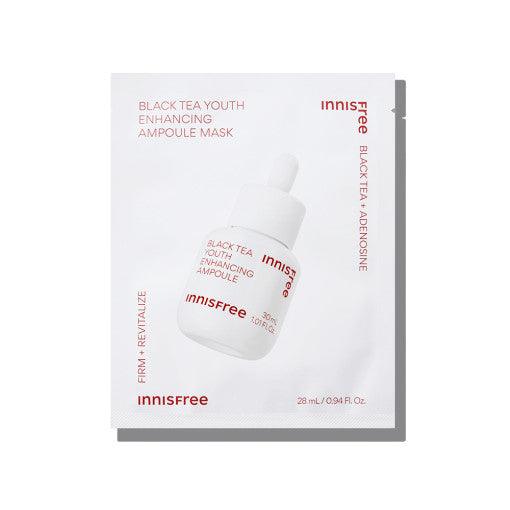 innisfree Black Tea Youth Enhancing Ampoule Mask 28ml X 6ea (Facial Mask)