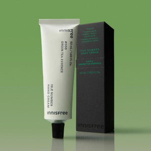 innisfree Isle Number Hand Cream 50ml #Green Tea Essence packaging and details