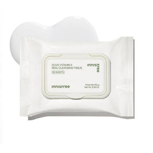 innisfree Olive Vitamin E Real Cleansing Tissue 150g (30ea) - Korean Cleansing Tissue