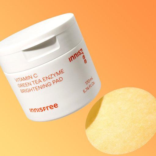 innisfree Vitamin C Green Tea Enzyme Brightening Pad 170ml (60 Pads) (Toner Pad)