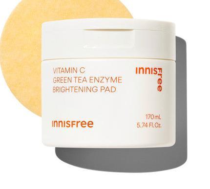 innisfree Vitamin C Green Tea Enzyme Brightening Pad 170ml (60 Pads) (Toner Pad)