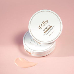 d'Alba Waterfull Tone-Up Sun Cushion 15g+15g(refill) SPF50+/PA++++ close-up view