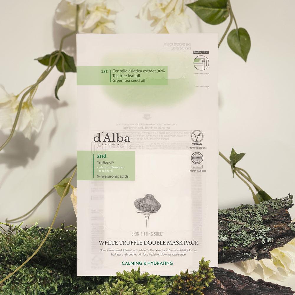 d'Alba White Truffle Double Mask Pack [Calming/Hydrating] 34.5g X 20ea (Facial Mask) 34.5 g