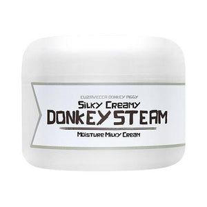 Elizavecca Silky Creamy Donkey Steam Moisture Milky Cream packaging and details