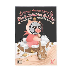 Elizavecca Witch Piggy Hell Black Solution Bubble Serum Mask Pack 28g*5pcs - Korean Facial Mask
