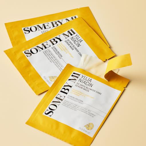 SOME BY MI Yuja Niacin Blemish Care Serum Mask (25g x 10ea) (Facial Mask) 25 g