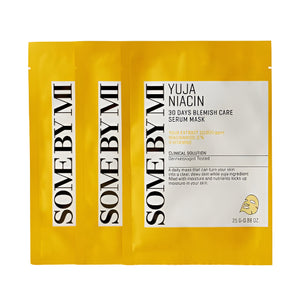 SOME BY MI Yuja Niacin Blemish Care Serum Mask (25g x 10ea) - Korean Facial Mask