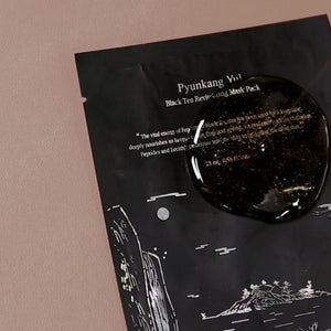 Pyunkang Yul Black Tea Revitalizing Mask Pack (25ml x 10 Sheets) close-up view