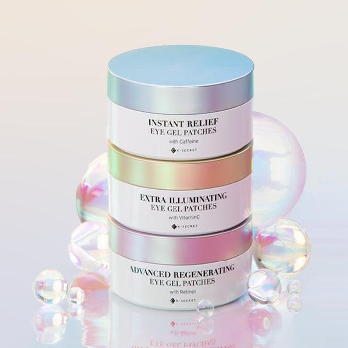 K-SECRET Eye Gel Patches Set (RETINOL + VITAMIN C CAFFEINE) 60ea/102g*3 (Eye Patches) 102 g