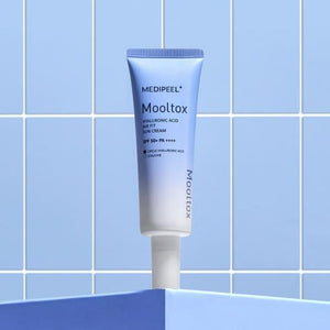 MEDIPEEL Hyaluronic Acid Mooltox Air Fit Sun Cream SPF 50+PA++++ packaging and details