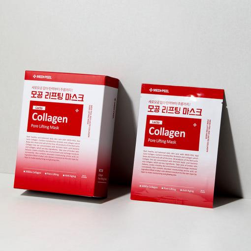 MEDIPEEL Red Lacto Collagen Pore Lifting Mask 30ml*10ea (Facial Mask)