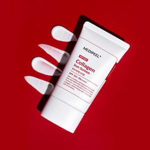 MEDIPEEL Red Lacto Collagen Pore Lifting Sunscreen SPF50+ PA++++ packaging and details