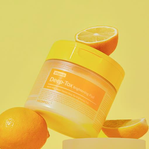 MEDIPEEL Vegan Vitamin Deep-Tox Brightening Pad 70pcs/270ml (Essence Pad) 70 pcs