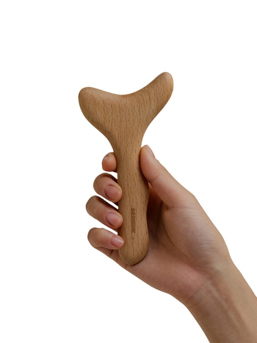 SENNOK Multi Bbul Guasha – Natural Wooden Gua Sha for Body & Face (Gua Massager)