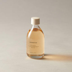 AROMATICA Mellowness Magnolia & Sandalwood Body Oil packaging and details