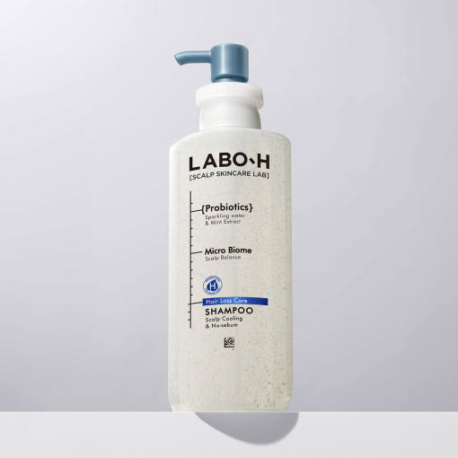 LABO-H Hair Loss Care Scalp Cooling & No Sebum Shampoo packaging and details