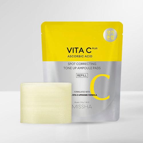 MISSHA Vita C Plus Spot Correcting Tone Up Ampoule Pads 210g/80pads (Refill) 210 g
