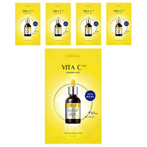 MISSHA Vita C Plus Ampoule Mask 27g X 5ea (Facial Mask) 27 g