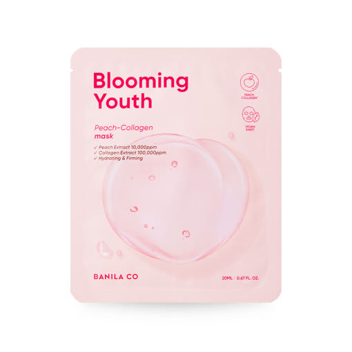 BANILA CO Blooming Youth Peach Collagen Mask Sheet 20ml X 10ea (Facial Mask)