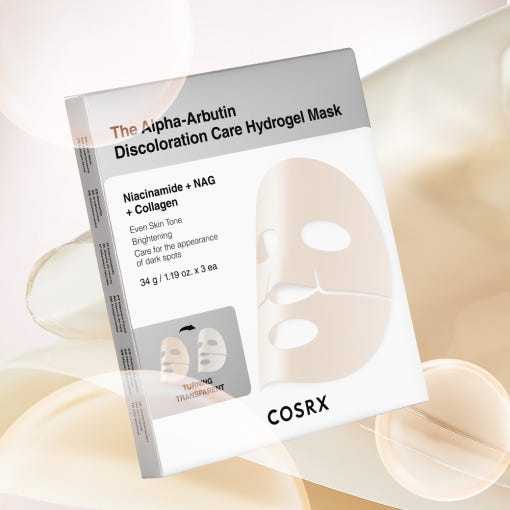 COSRX The Alpha-Arbutin Discoloration Care Hydrogel Mask 34g X 3ea (Facial Mask) 34 g