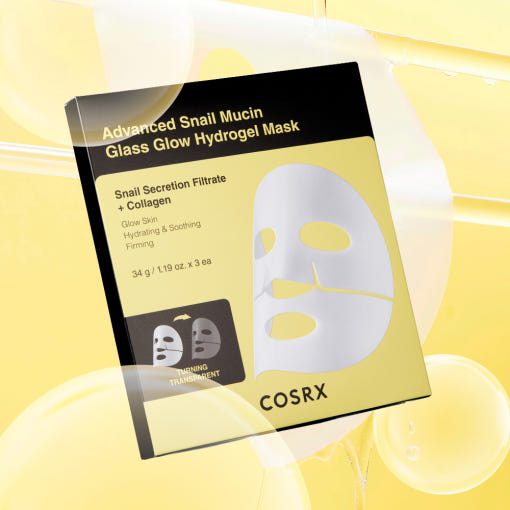 COSRX Advanced Snail Mucin Glass Glow Hydrogel Mask 34g X 3ea (Facial Mask) 34 g