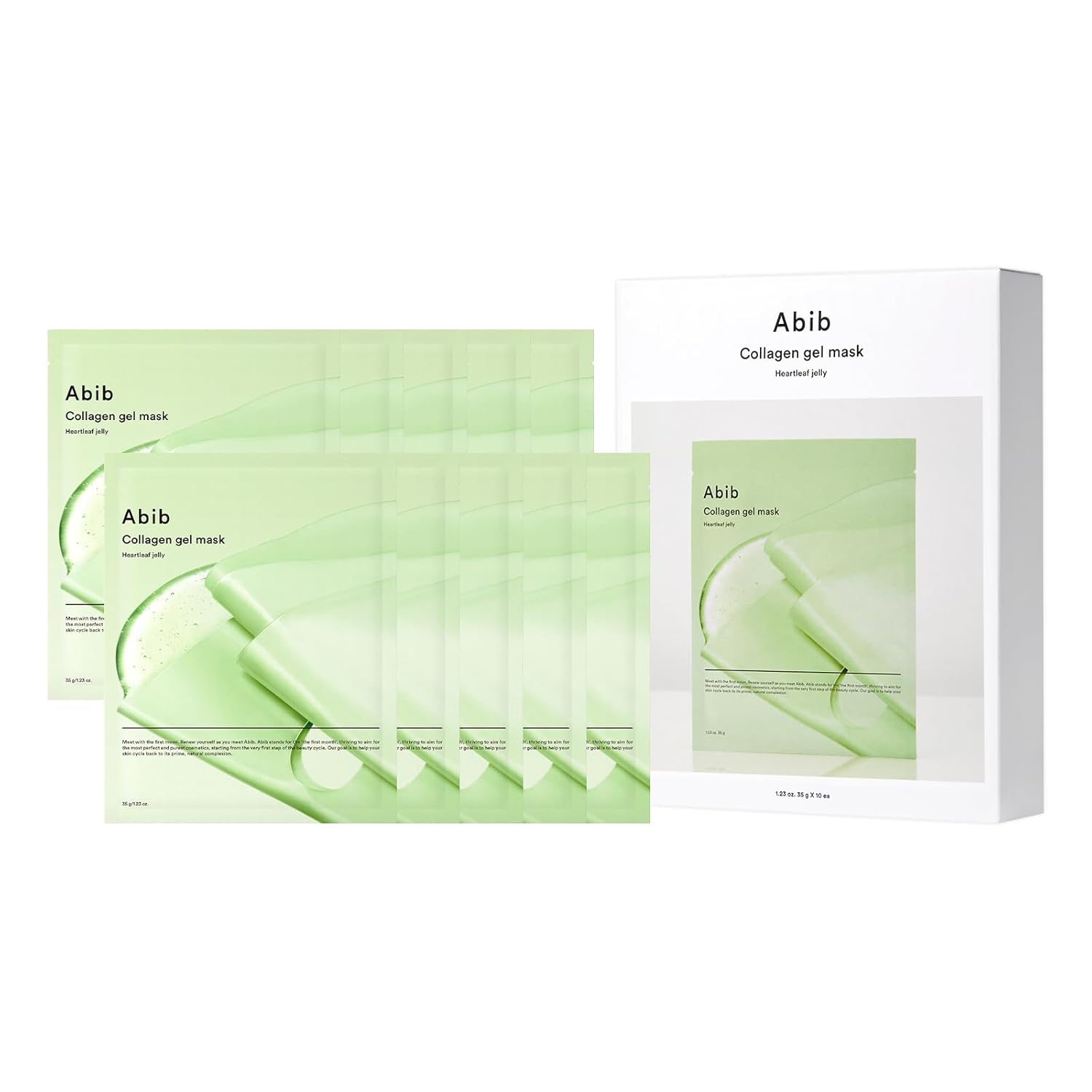 Abib Collagen Gel Mask 35g X 10ea #Heartleaf Jelly (Facial Mask) 35 g