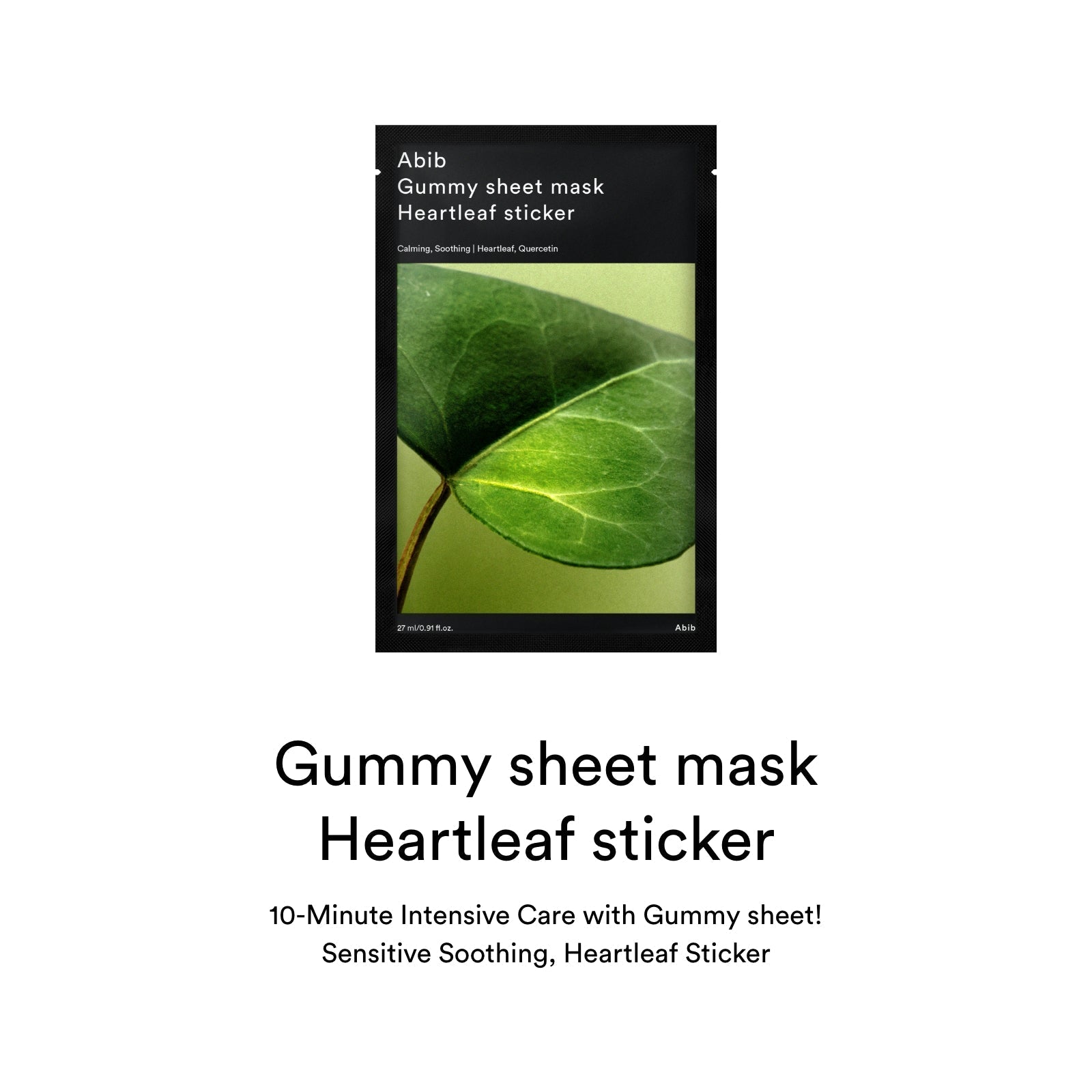 Abib Gummy Sheet Mask Heartleaf Sticker 27ml X 10ea (Facial Mask)