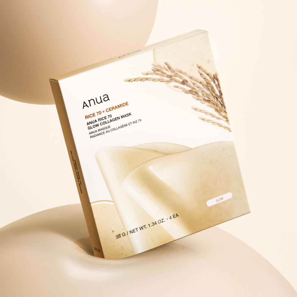 Anua Rice 70 Glow Collagen Mask 38g X 4ea (Facial Mask)