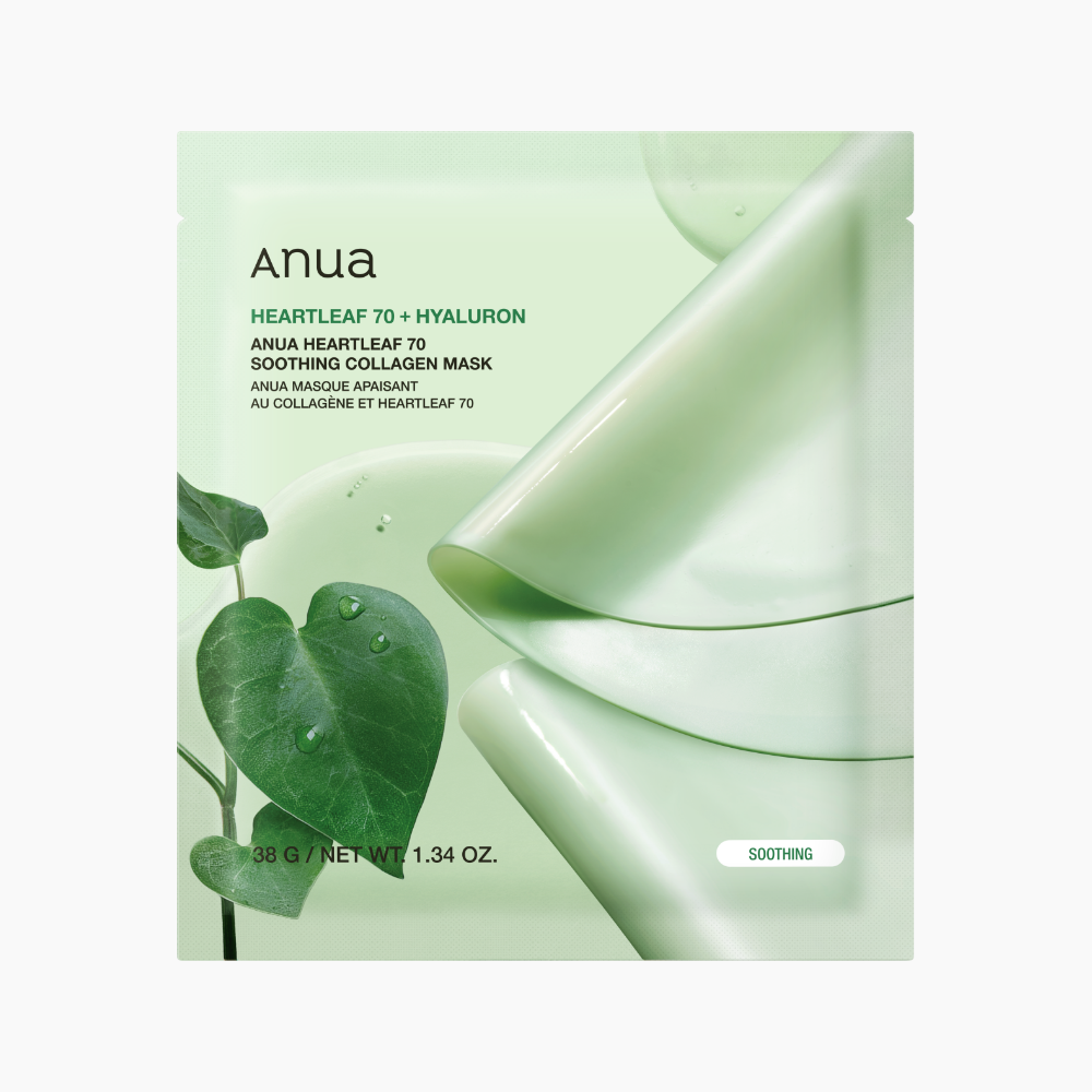 Anua Heartleaf 70 Soothing Collagen Mask 38g X 4ea (Facial Mask) 38 g